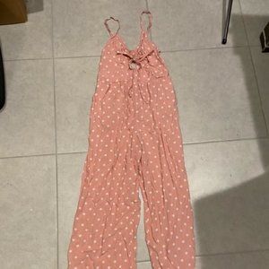 Pink Polka-dot romper